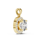Premium Round Halo Diamond Pendant
