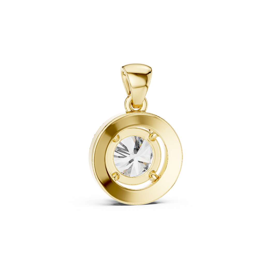 Premium Round Halo Diamond Pendant