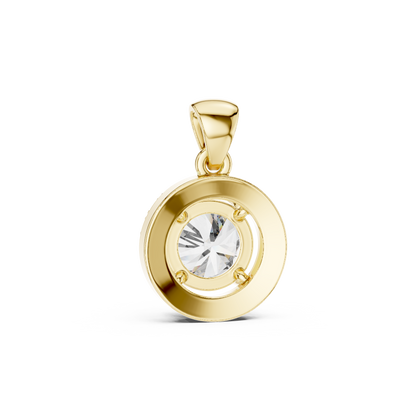Premium Round Halo Diamond Pendant