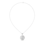 Brilliant Round Diamond Halo Pendant Necklace
