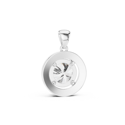 Brilliant Round Diamond Halo Pendant Necklace