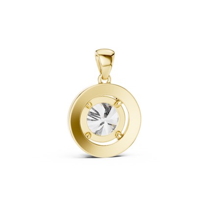 Brilliant Round Diamond Halo Pendant Necklace