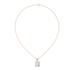 Elegant Princess Cut Solitaire Diamond Pendant