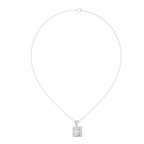 Elegant Princess Cut Solitaire Diamond Pendant