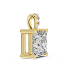 Elegant Princess Cut Solitaire Diamond Pendant