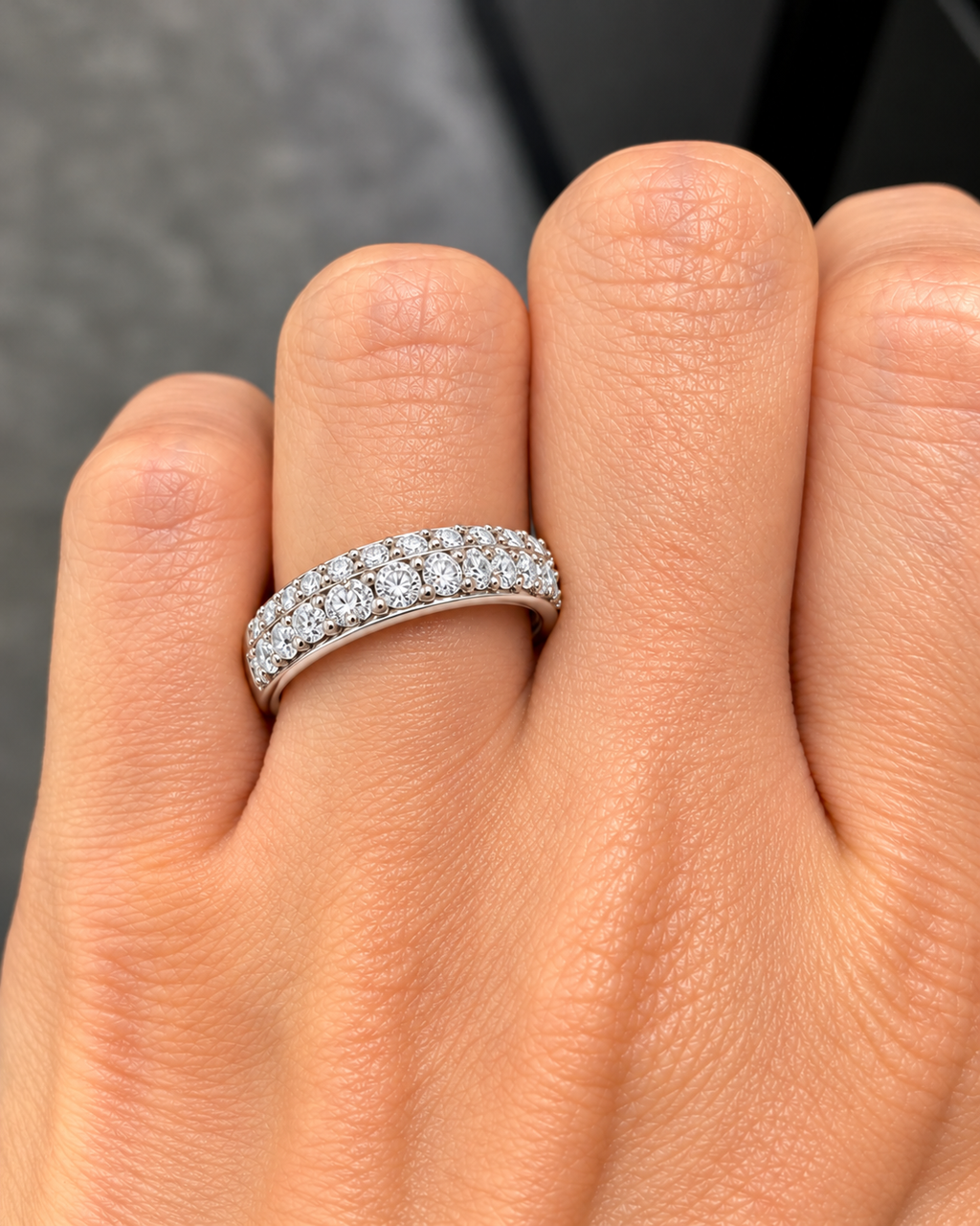Marielle Luxe Curved Lab Grown Diamond Band Ring