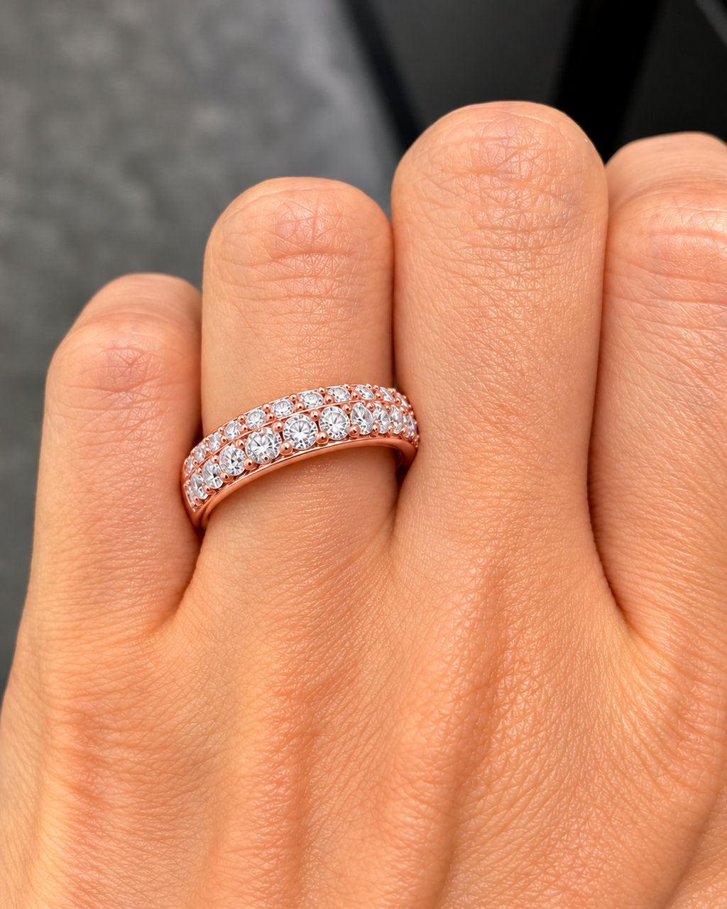 Marielle Luxe Curved Lab Grown Diamond Band Ring