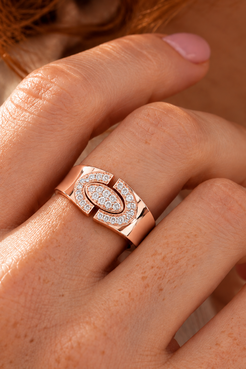 Olivienne Oval Pavé Lab Grown Diamond Band Ring