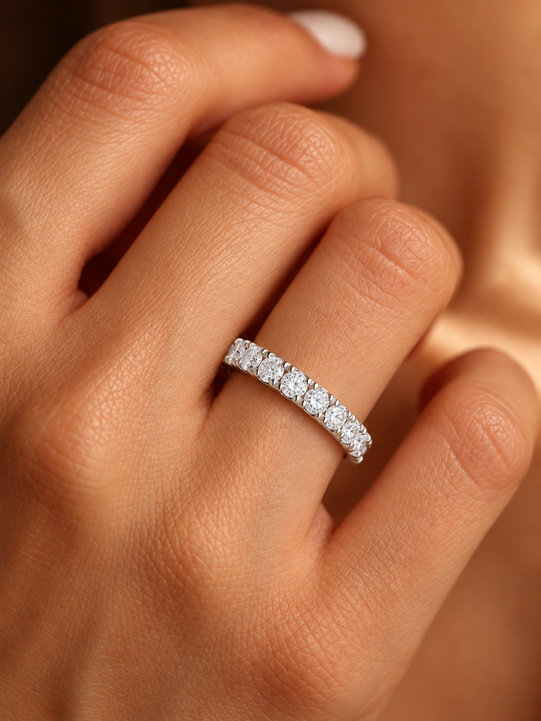 Avelisse Classic Diamond-Set Lab Grown Gold Band.