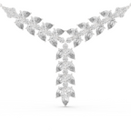 Diamond Drop Necklace with  Stones