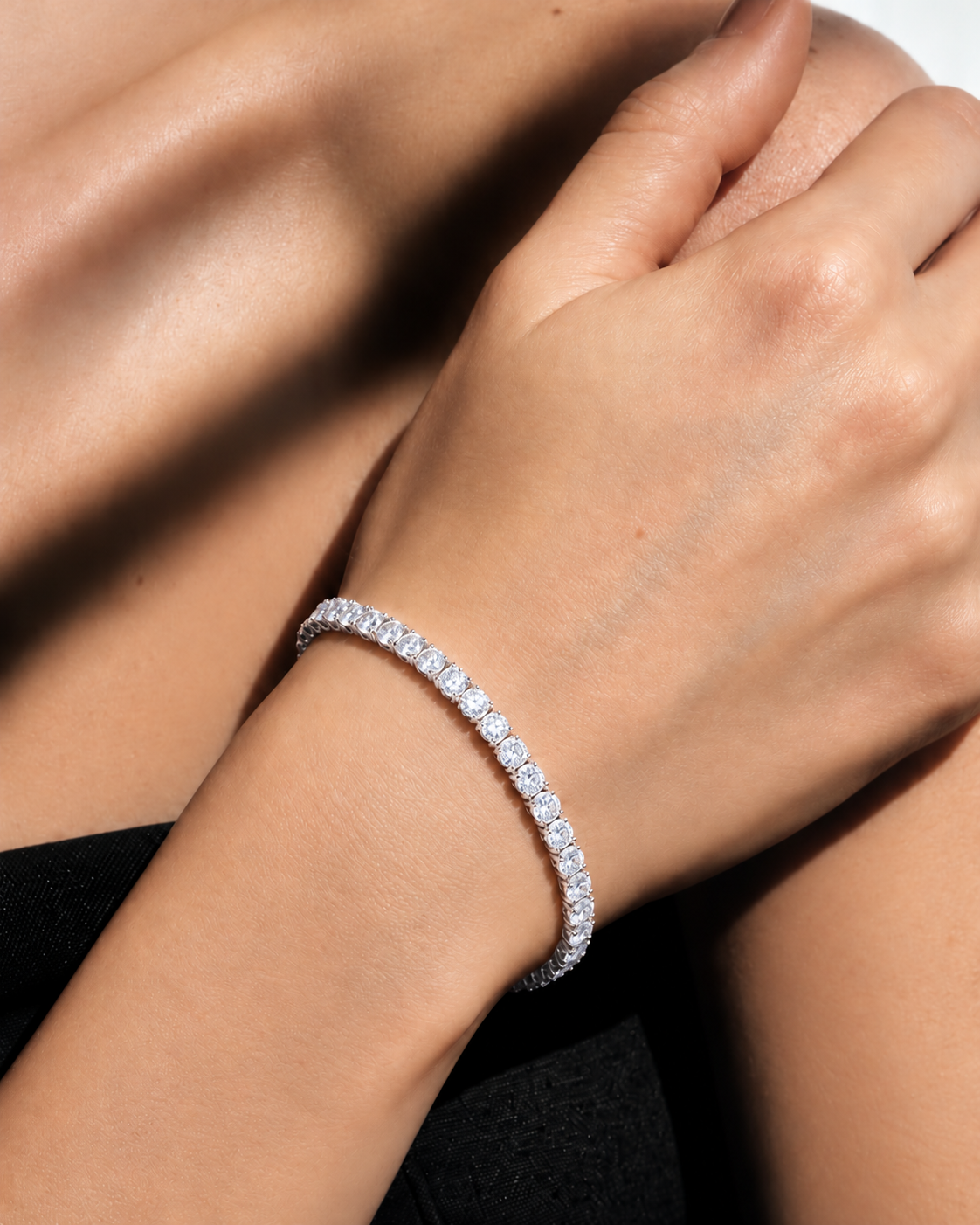 Ovaline Slim Oval Cut Lab Grown Diamond Tennis Bracelet