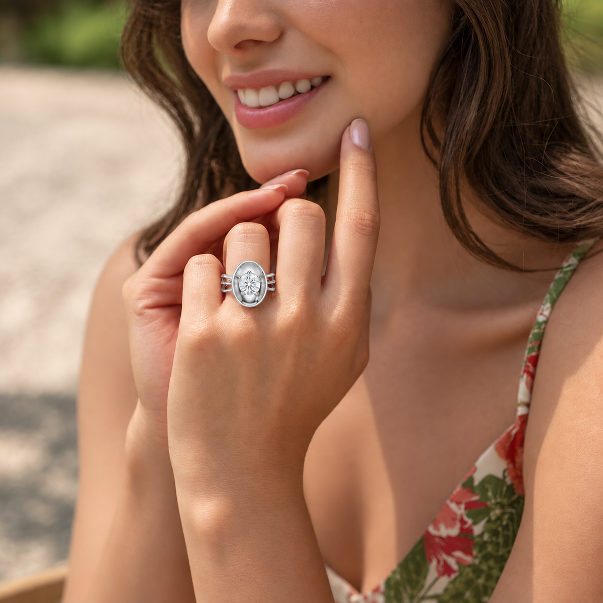 Orelisse Round Bezel Lab Grown Diamond Ring
