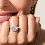 Regal Emerald-Cut Lab Grown Diamond Three-Stone Ring
