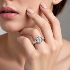 Aurelle Twisted Halo Lab Grown Diamond Solitaire Ring
