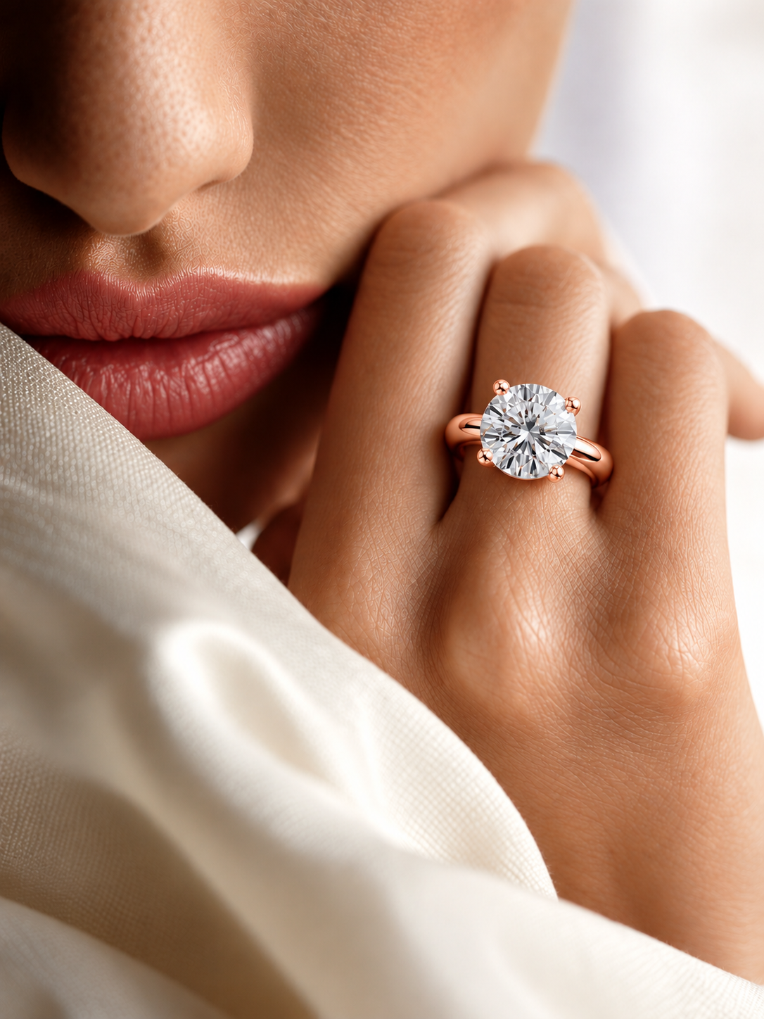 Celestara Round-Cut Lab Grown Diamond Solitaire Ring