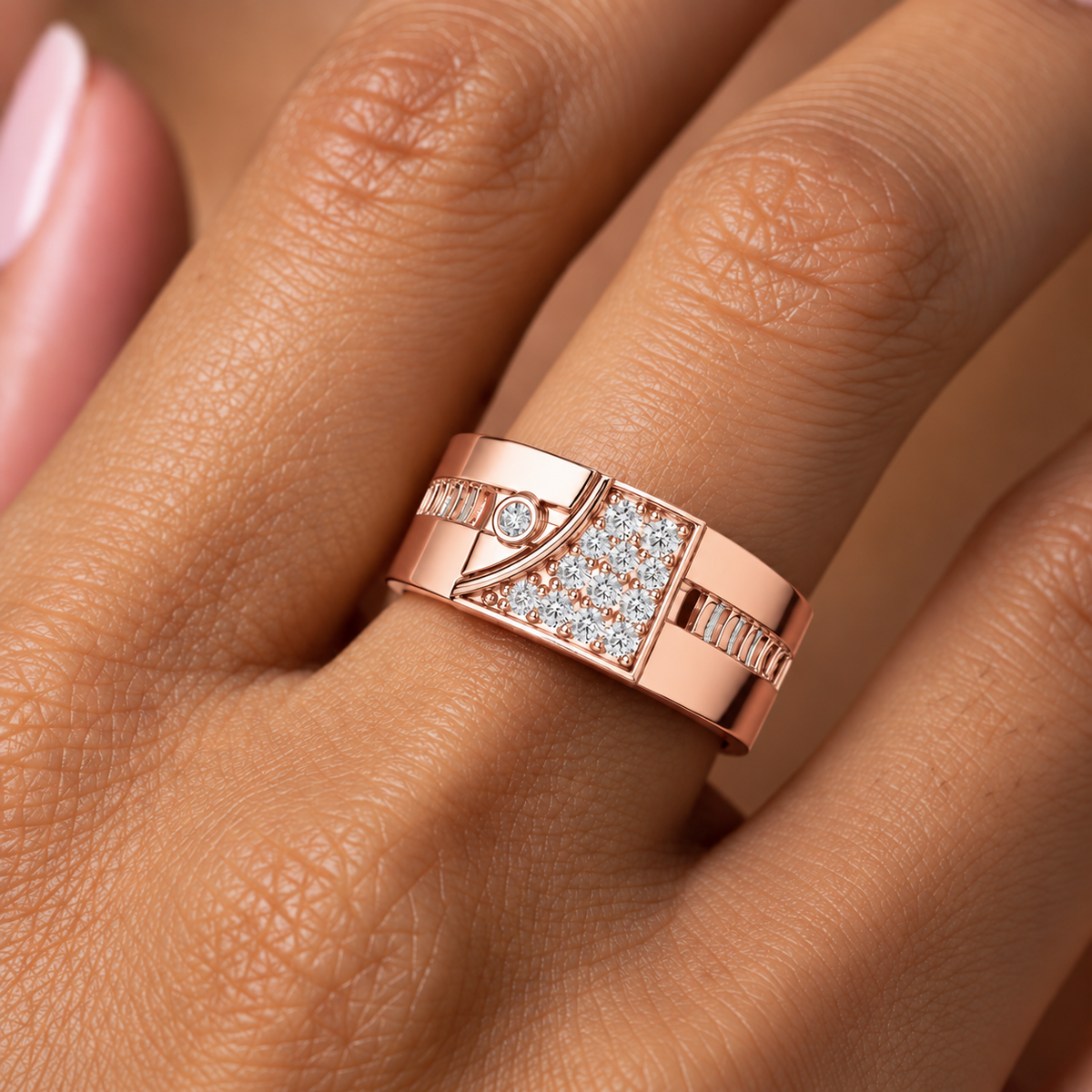 Avelisse Geometric Lab Grown Diamond Ring