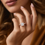 Rosalind Cushion Cluster Lab Grown Diamond Engagement Ring