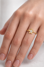 Designer Diamond Flower Cluster Ring | Minimalist Floral Jewelry | Classic Gift for Women.