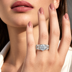 Liorenna Floral Filigree Lab Grown Diamond Ring