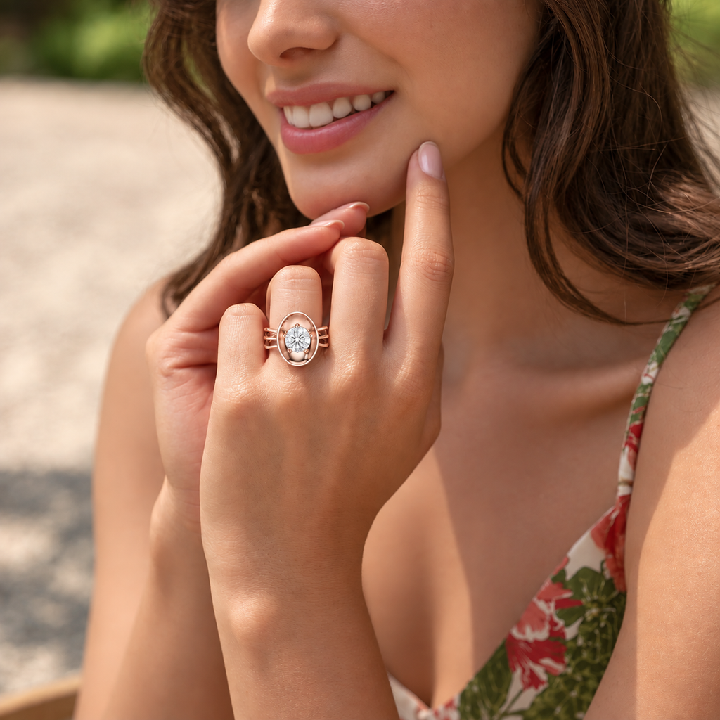 Orelisse Round Bezel Lab Grown Diamond Ring