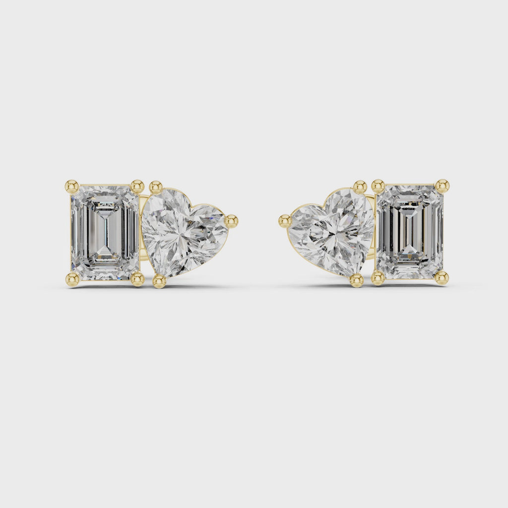 Elegant Rose Gold Diamond Hoop Earrings for Women