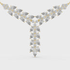 Diamond Drop Necklace with  Stones