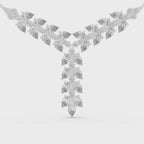 Diamond Drop Necklace with  Stones