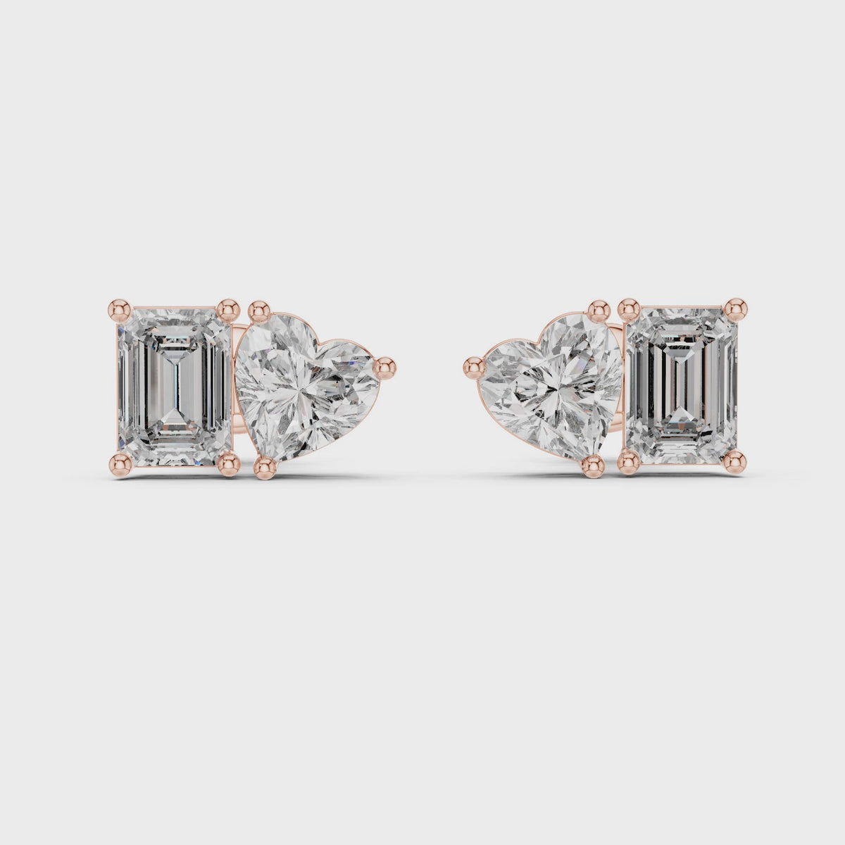 Elegant Rose Gold Diamond Hoop Earrings for Women