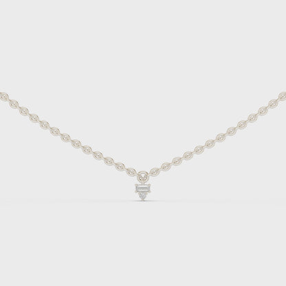 Elegant  Diamond Station Necklace