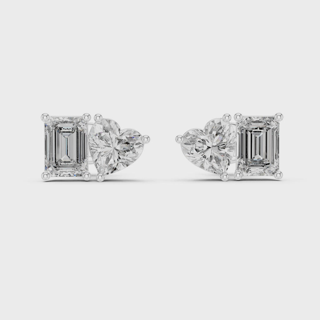 Elegant Rose Gold Diamond Hoop Earrings for Women
