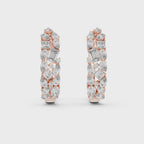 Classic  Diamond Hoop Earrings