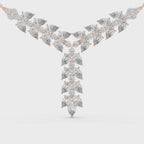 Diamond Drop Necklace with  Stones