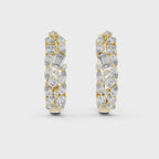 Classic  Diamond Hoop Earrings