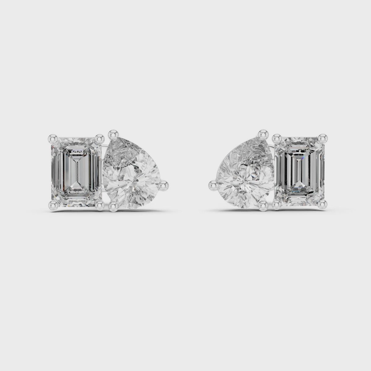 Modern Diamond Hoop Earrings | Elegant Statement Earrings