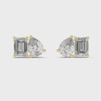 Modern Diamond Hoop Earrings | Elegant Statement Earrings