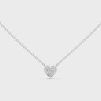 Romantic Heart Diamond Pendant Necklace