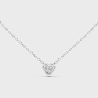 Romantic Heart Diamond Pendant Necklace