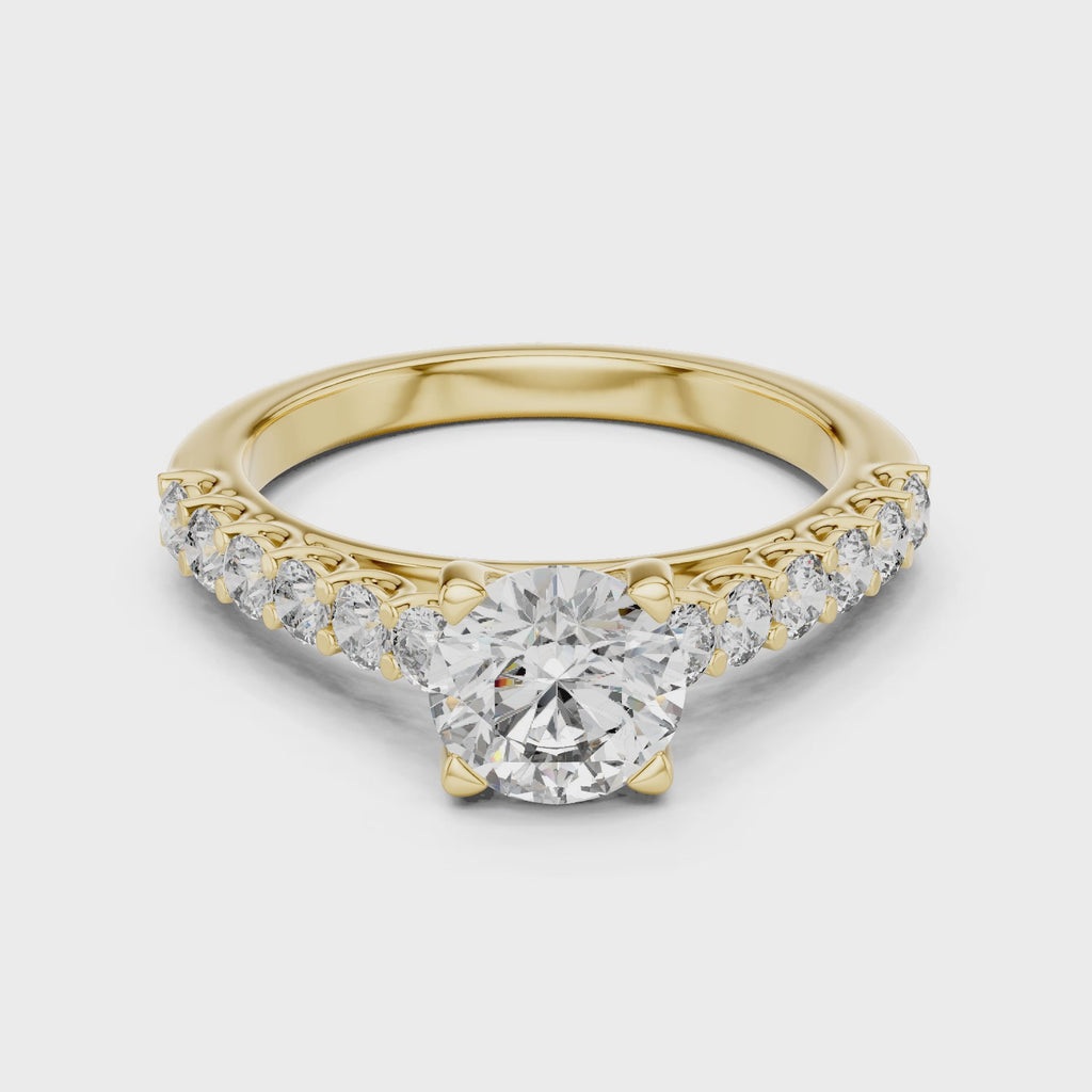 Classic Solitaire Diamond Ring – Timeless Gold Engagement Band.
