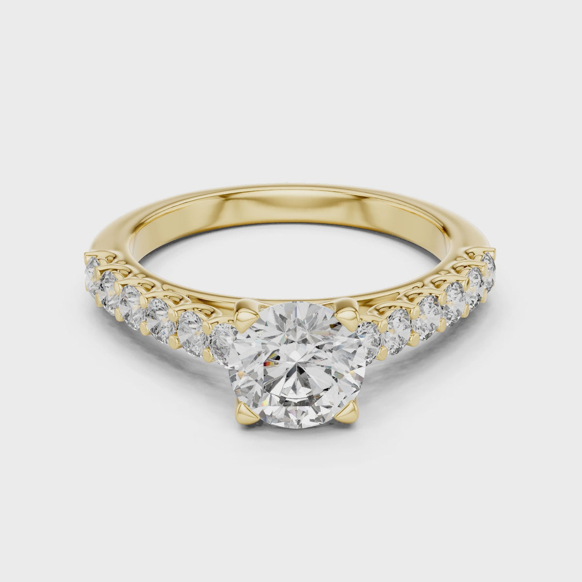Classic Solitaire Diamond Ring – Timeless Gold Engagement Band.